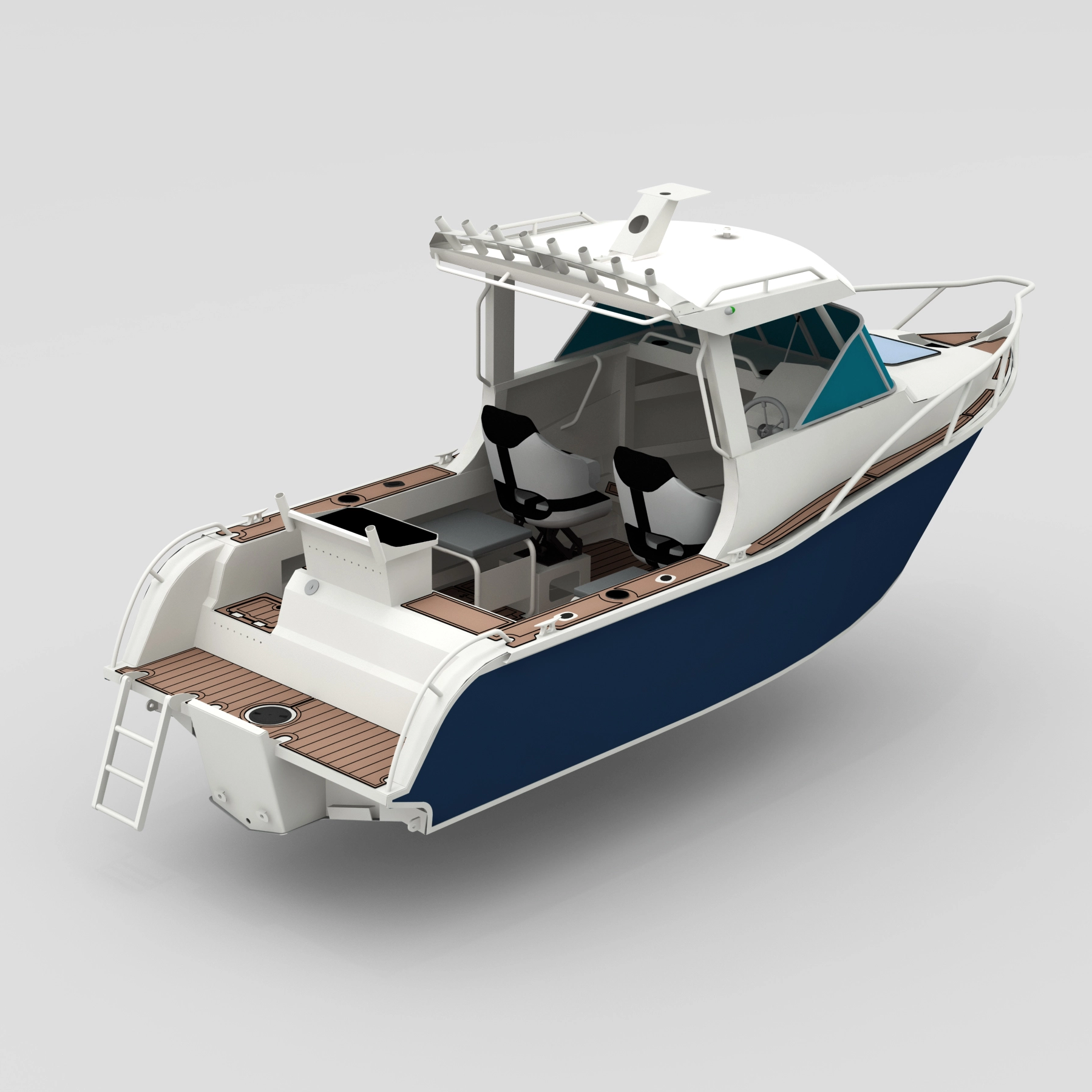 Profisher 6.25m قارب Cuddy الألمنيوم