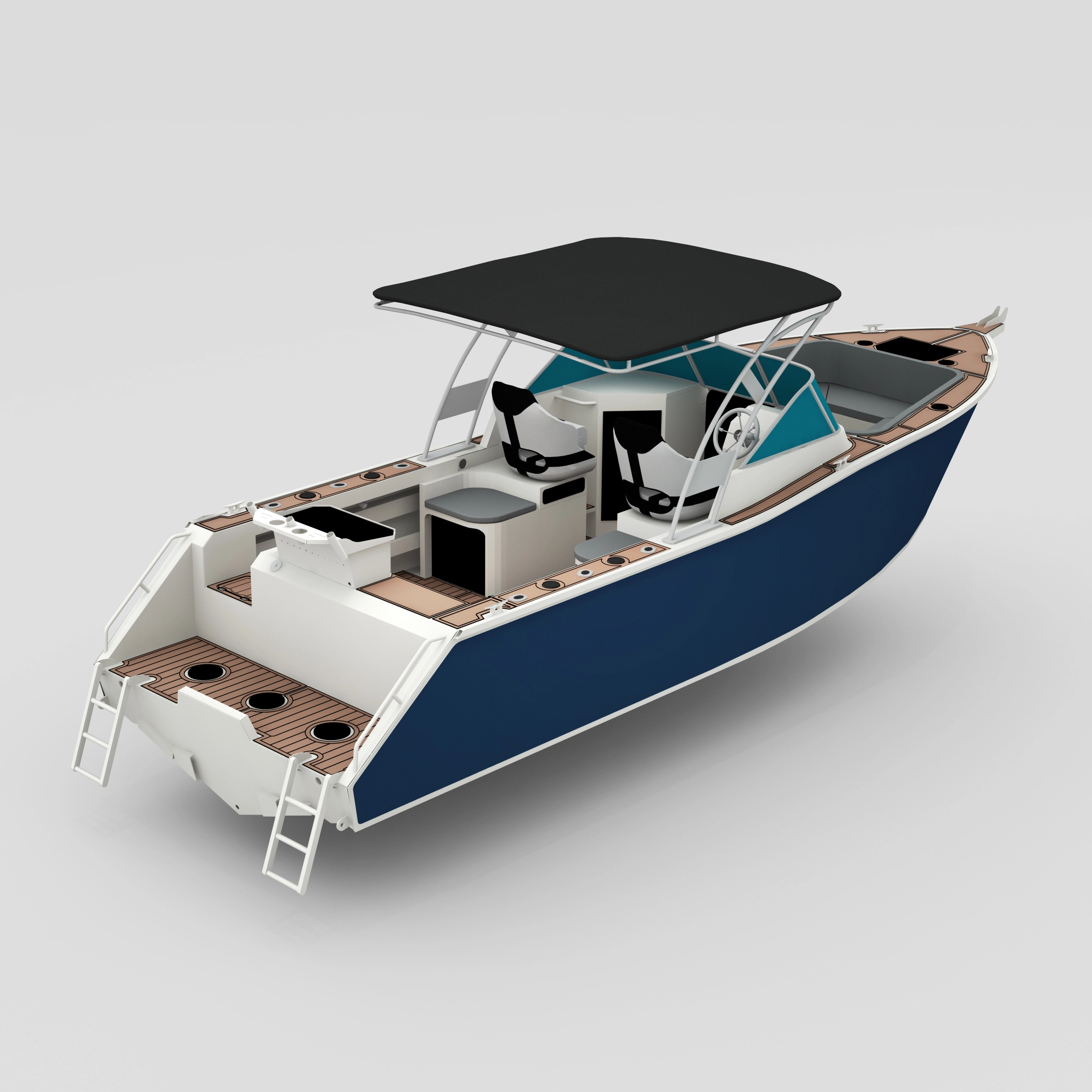 Profisher 750 Bowriderblack قارب الصيد الألمنيوم