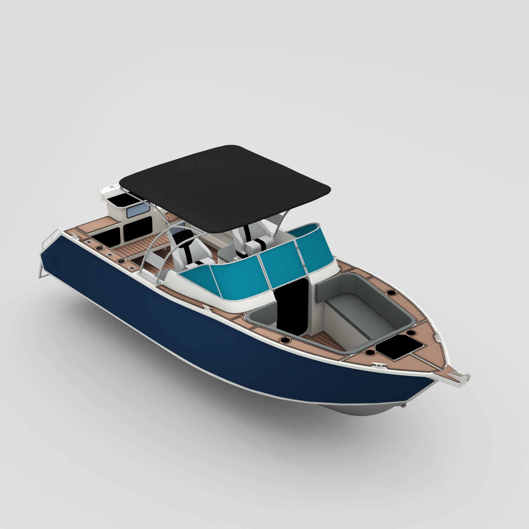 Profisher 750 Bowriderblack قارب الصيد الألمنيوم