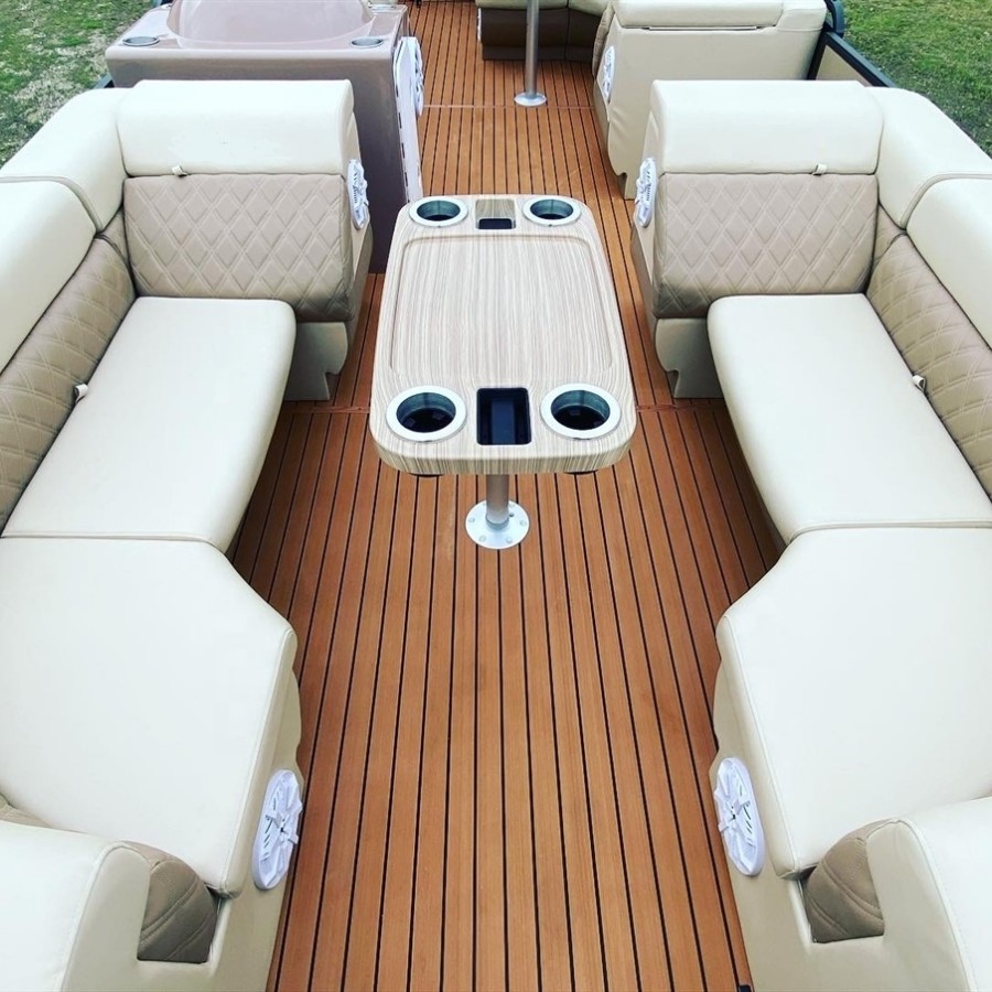 29 قدمًا من Tritoon Aluminium Party Barge Ponto Boat للبيع