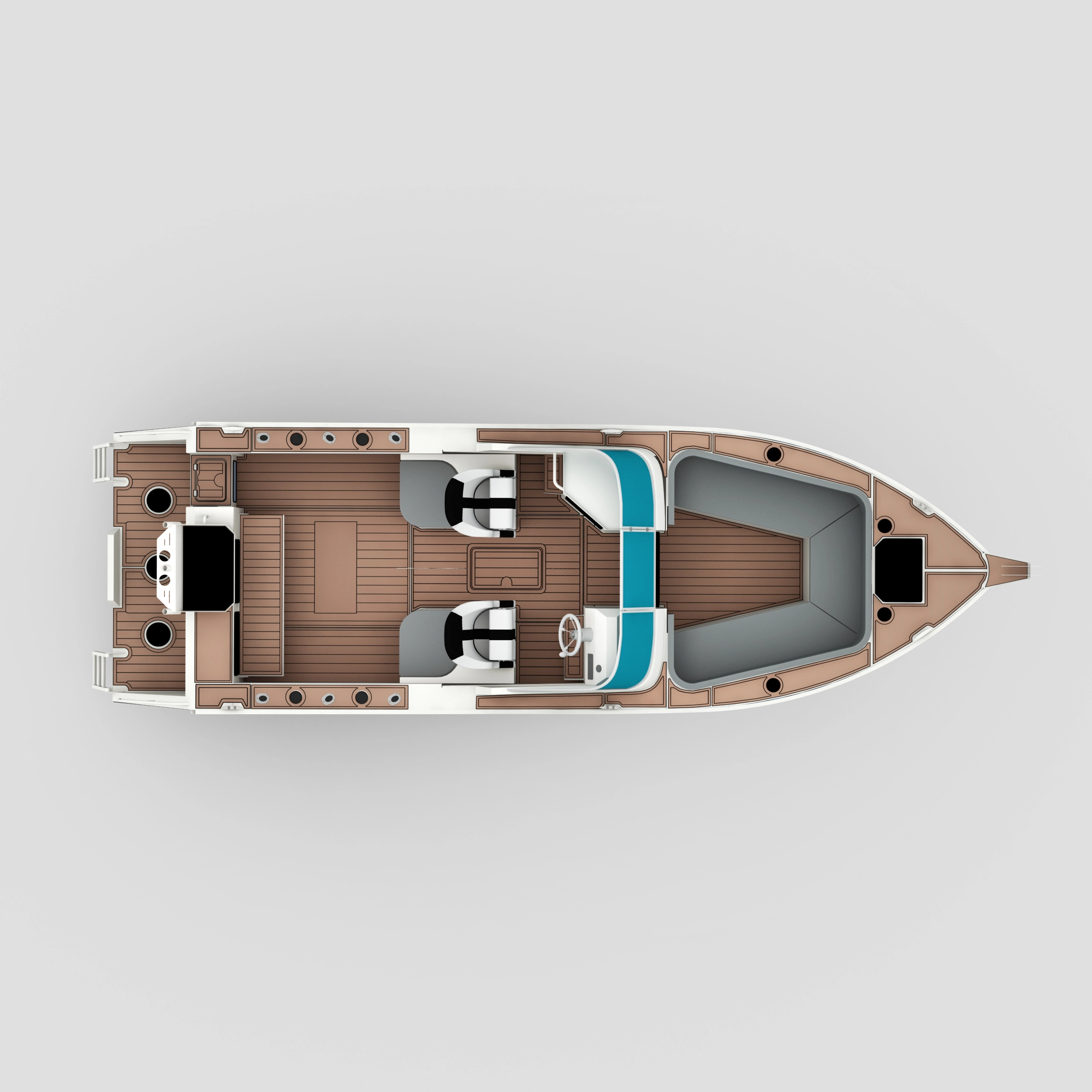 Profisher 750 Bowriderblack قارب الصيد الألمنيوم