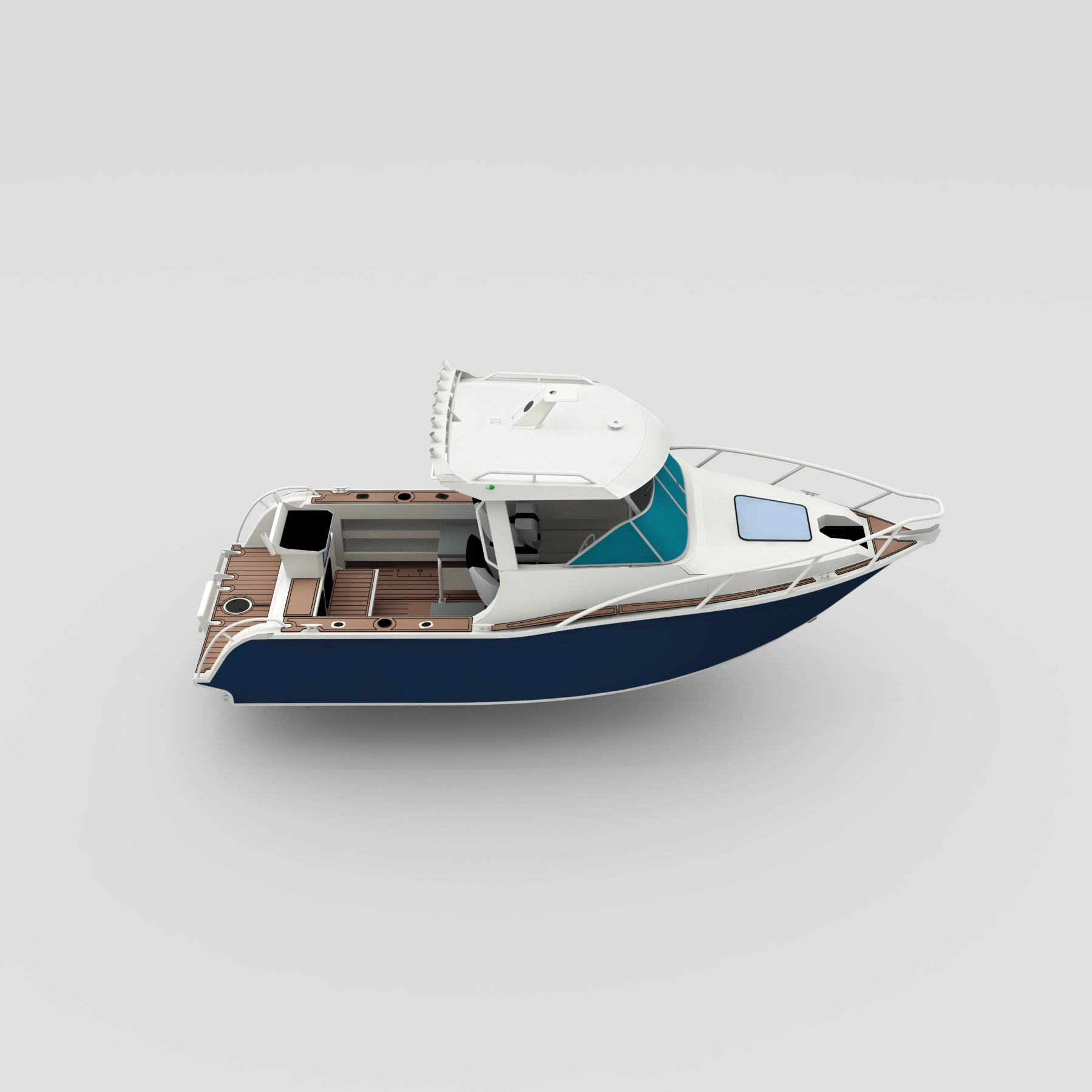 Profisher 6.25m قارب Cuddy الألمنيوم