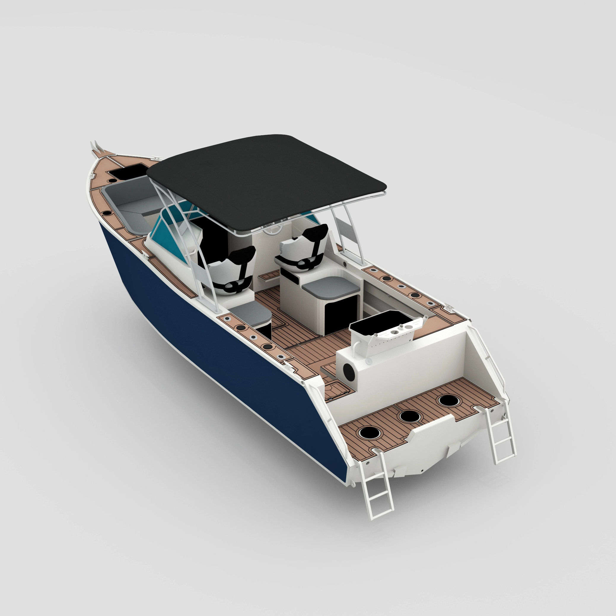 Profisher 750 Bowriderblack قارب الصيد الألمنيوم